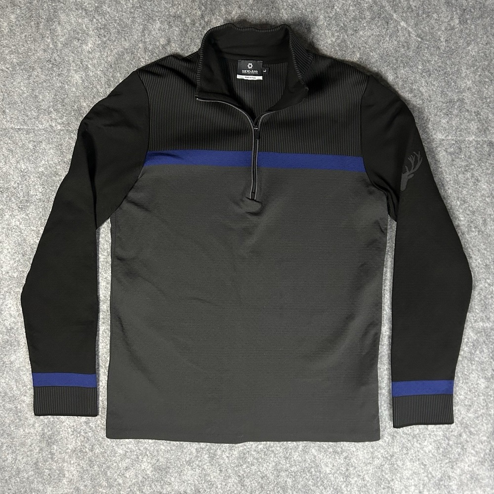 Newland Sport And Lifestyle 1/4 Zip Ski Men's Large Knit Sweater Made In Italy